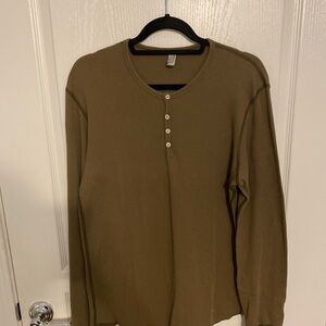 American Apparel XL Long Sleeve Henley